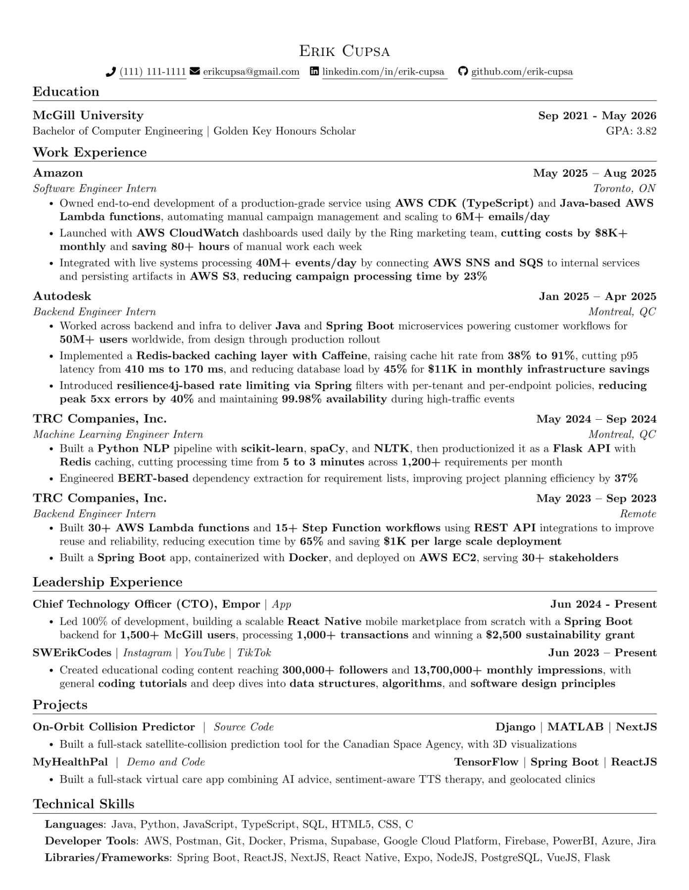 Sample Resume